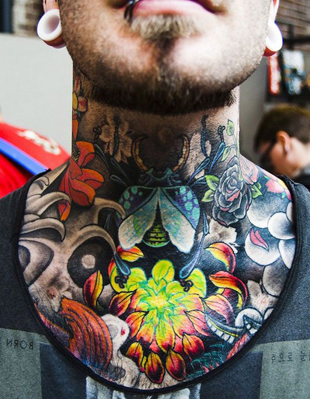 Neck Tattoo Designs for Men - Mens Neck Tattoo Ideas