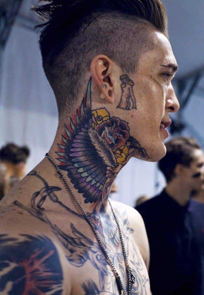 Neck Tattoo Designs for Men Mens Neck Tattoo Ideas