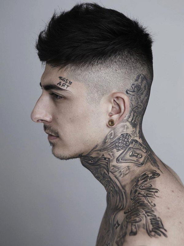 side neck tattoos for men