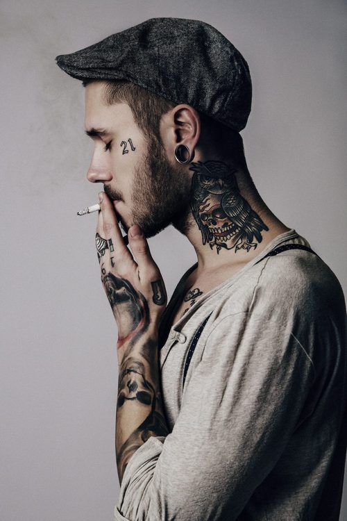 Neck Tattoo Designs for Men - Mens Neck Tattoo Ideas