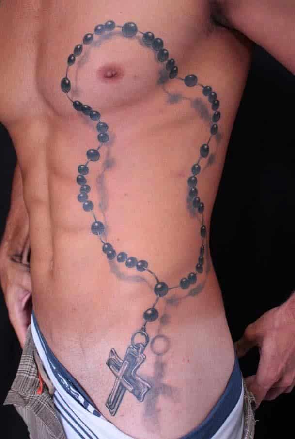 Holy Rosary Tattoo Design for Men