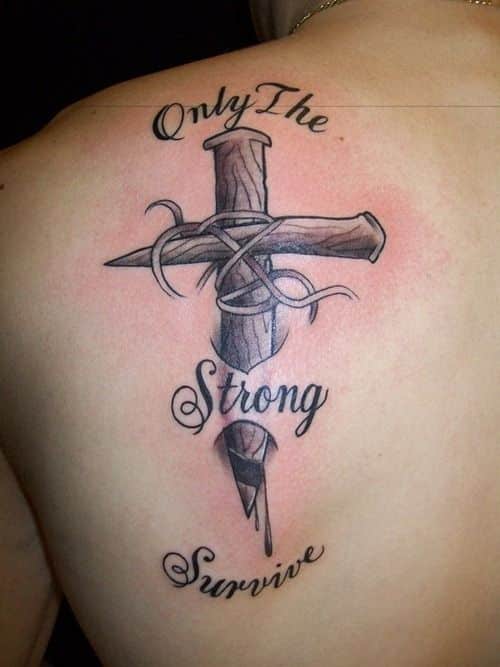 Men's Symbolic Cross Tattoo
