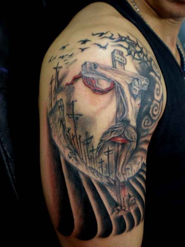 Unique Jesus Christ Tattoo Design