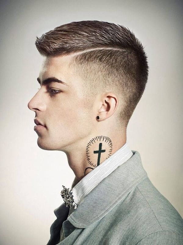 Elegant Neck Tatto With a Cross