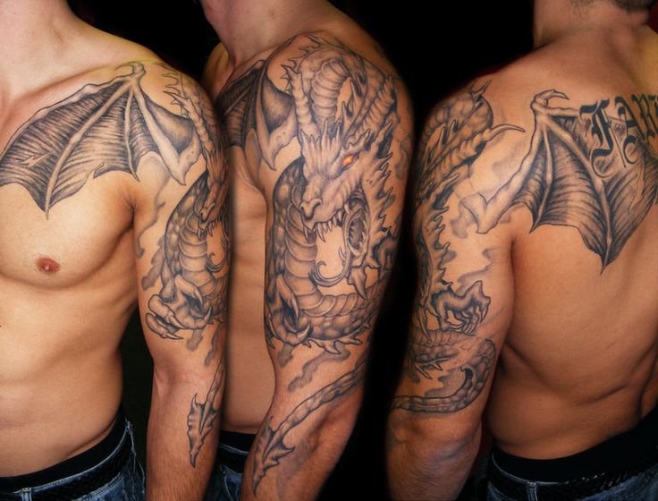 2. Shoulder Dragon Tattoo Ideas - wide 6