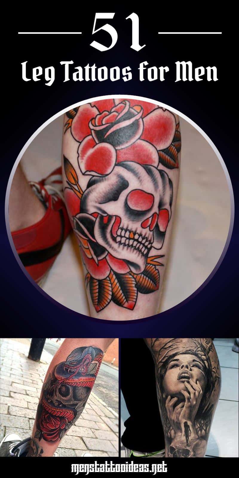 Leg Tattoos for Men - Ideas and Designs for Guys