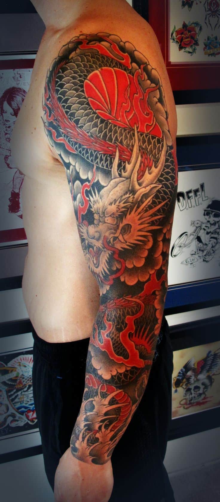 Another Sleeve Dragon Tattoo