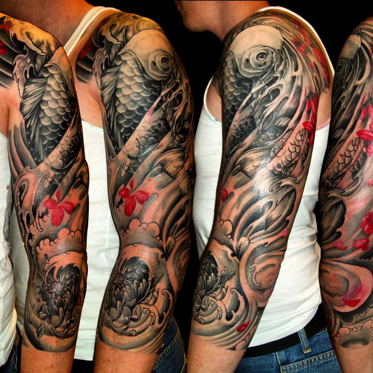 Japanese Carp Tattoo Sleeve