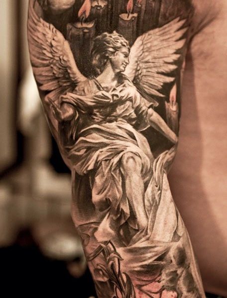 Angel tattoo for men