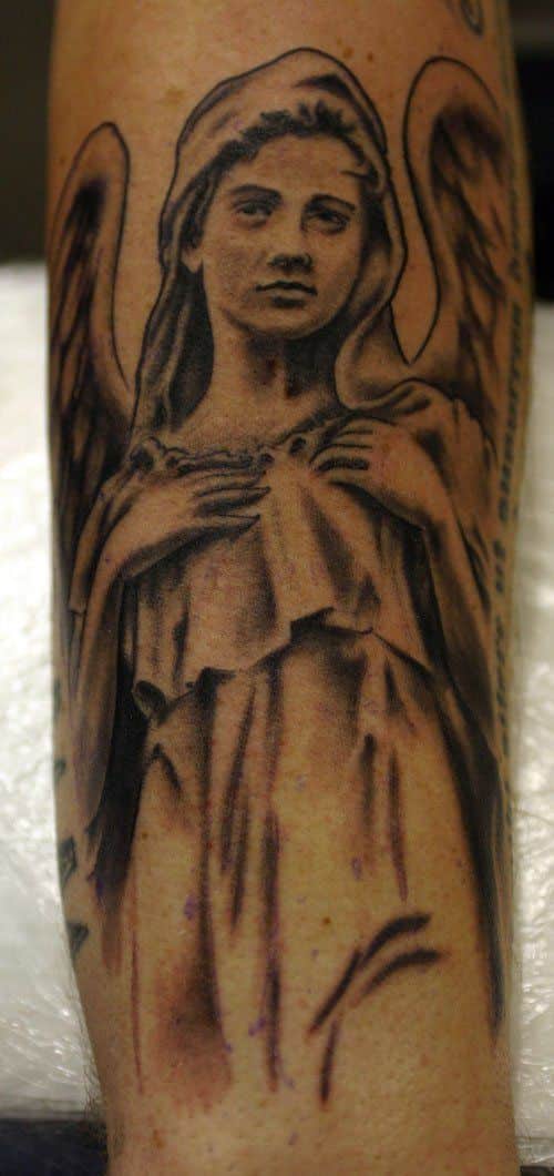 angel arm tattoo for men