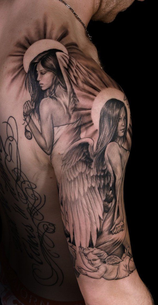 holy angel tattoo