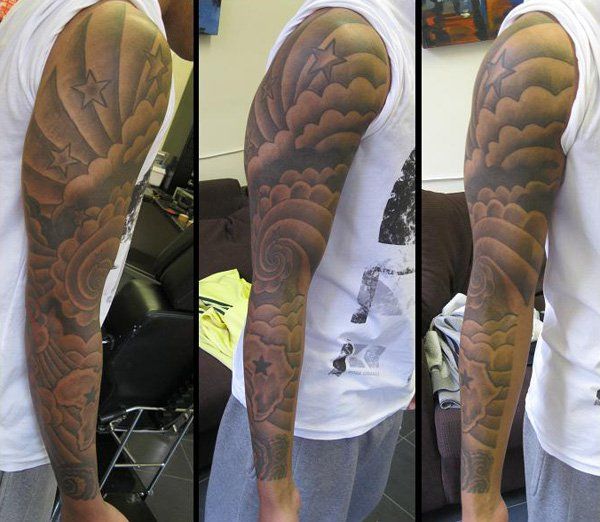 Cloud Tattoos for Men - Ideas and Designs for Guys