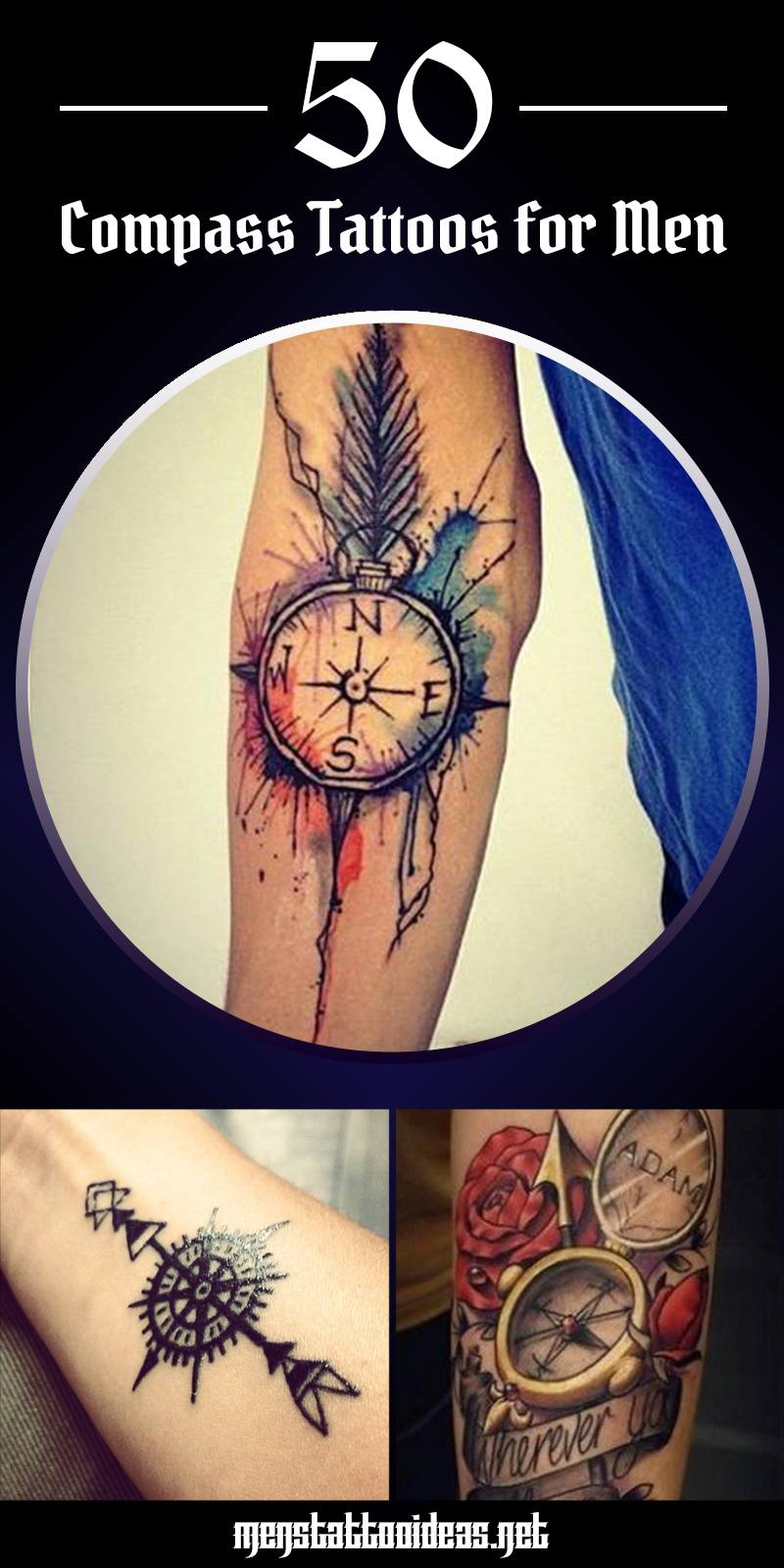 Compass Tattoos for Men - Ideas and Designs for Guys