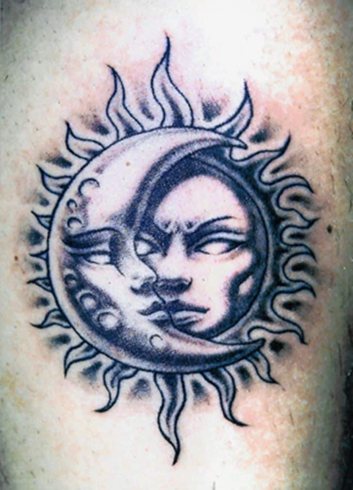 Sun and Moon Tattoos for Men Ideas and Designs