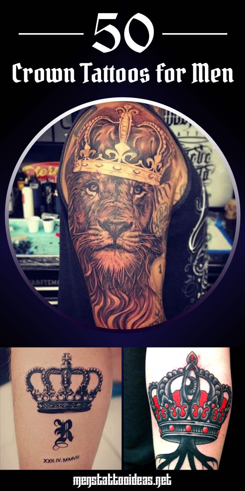 Crown Tattoos for Men - Design Ideas for Guys