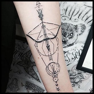 Bow and Arrow Tattoo Ideas for men