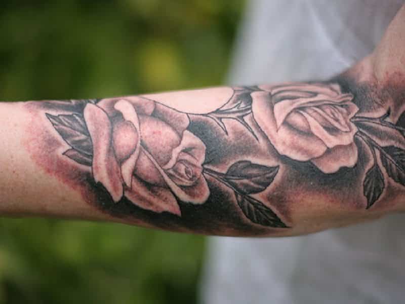 Mens Arm Rose Tattoos