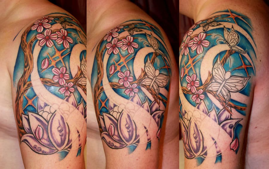 Cherry Blossom Tattoo Sleeve Designs - wide 2