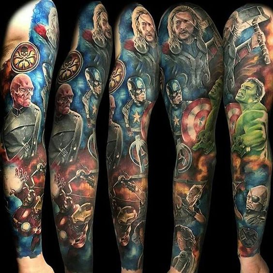 Marvel Tattoos for Men - Ideas and Inspiration for Guys