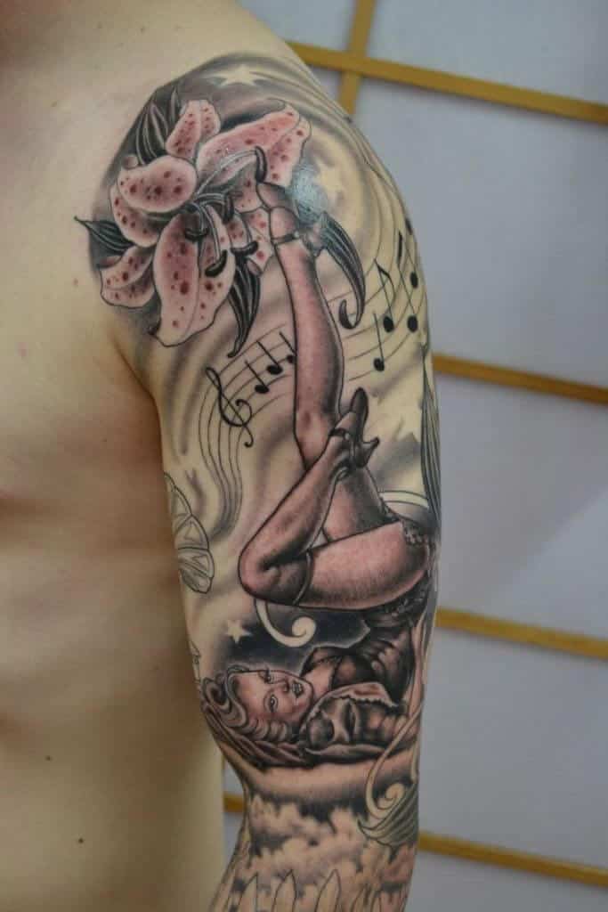 Pin Up Girl Tattoos For Men Ideas And Inspiration For Guys