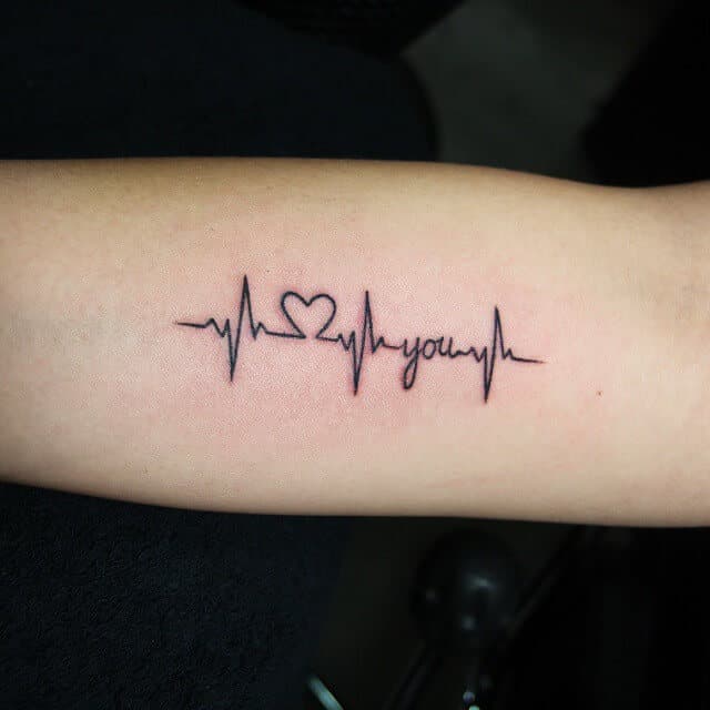 Heartbeat Tattoos for Men - Ideas and Inspiration for Guys