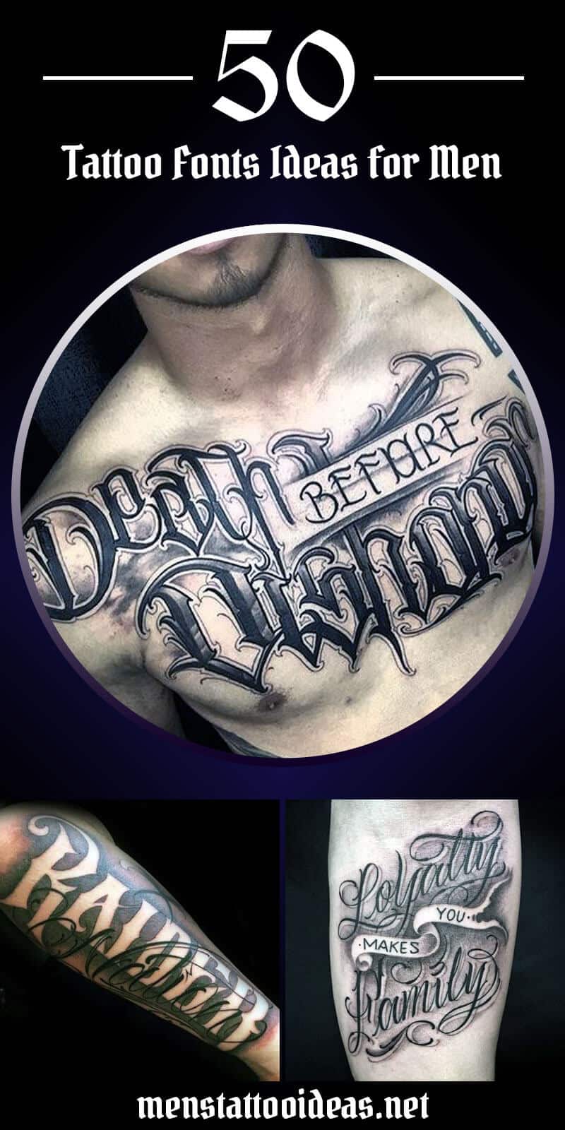 Tattoo Fonts Ideas for Men - Ideas and Designs for Guys