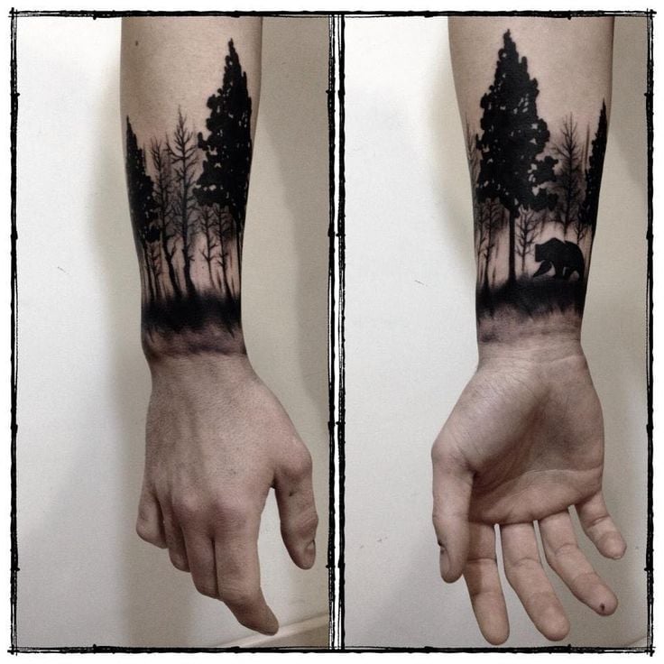 Tree Wrist Tattoos For Men