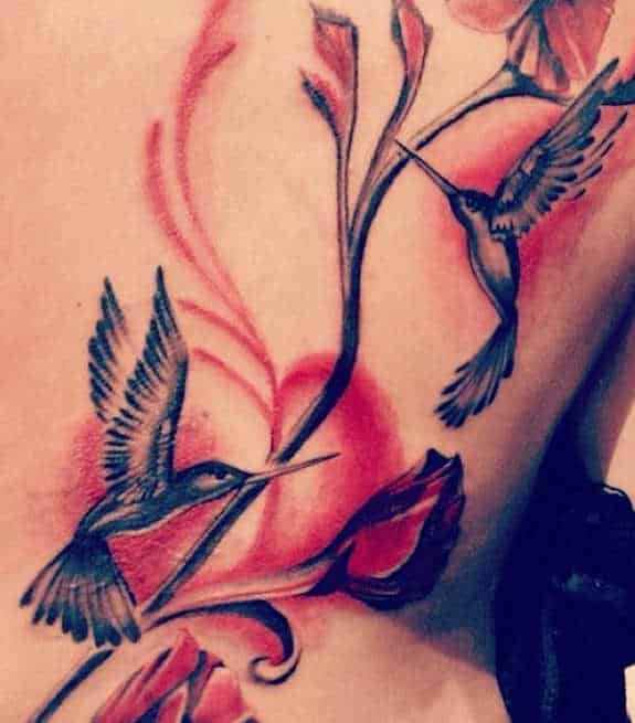 Hummingbird tattoo design for men, idea 5