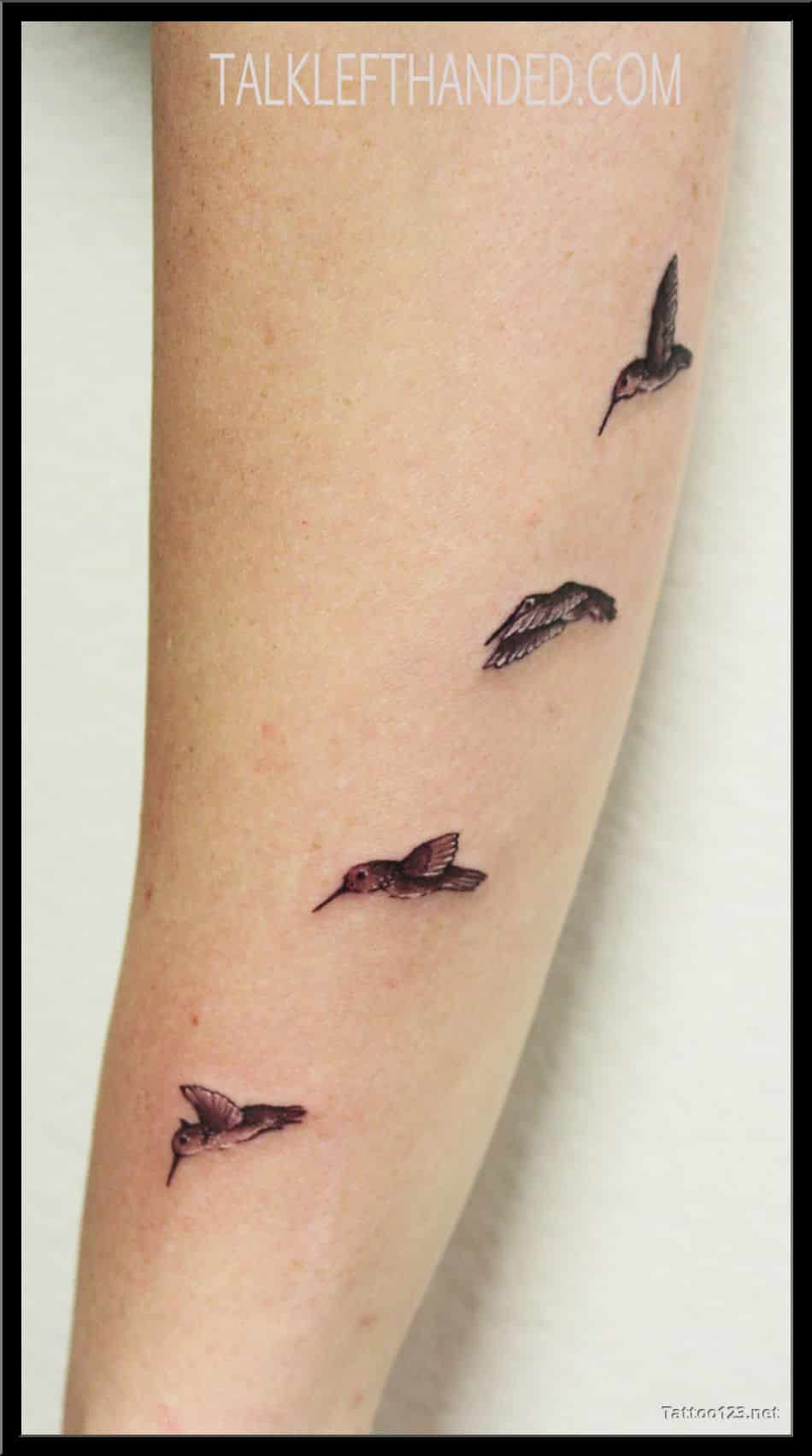 Hummingbird tattoo design for men, idea 13