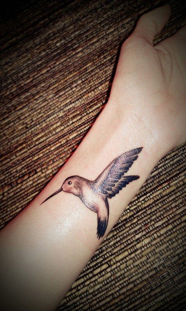 Hummingbird tattoo design for men, idea 20