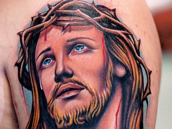 Jesus tattoo design for men, idea 5