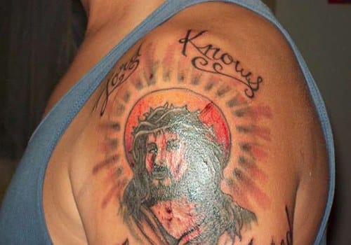 Jesus tattoo design for men, idea 9