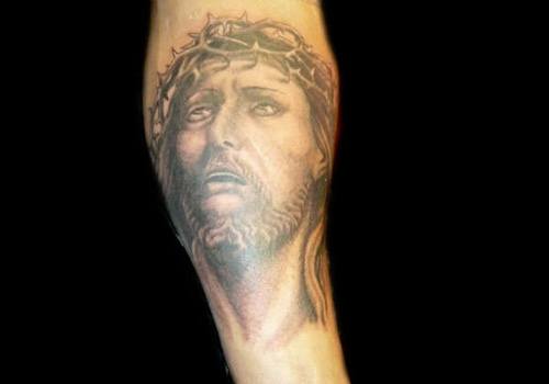 Jesus tattoo design for men, idea 18
