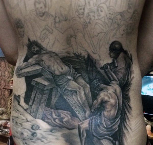 Jesus tattoo design for men, idea 39
