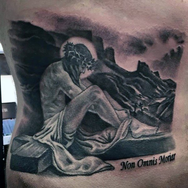 Jesus tattoo design for men, idea 42