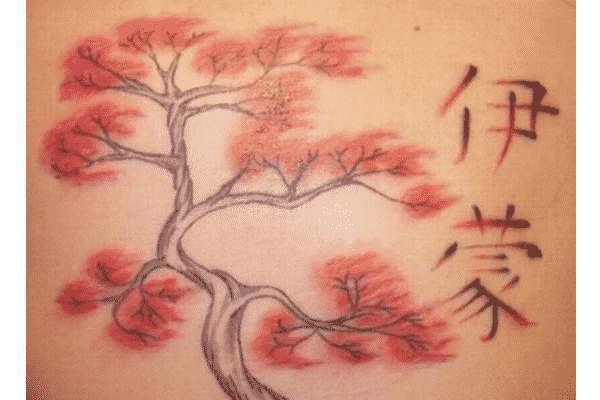 Cherry blossom tattoo design for men, idea 41