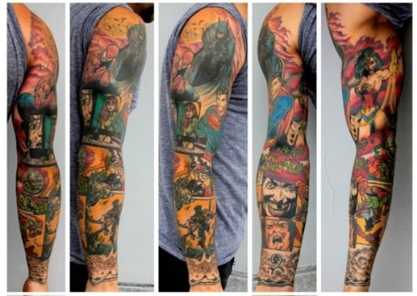 Dc comic tattoo design for men, idea 25