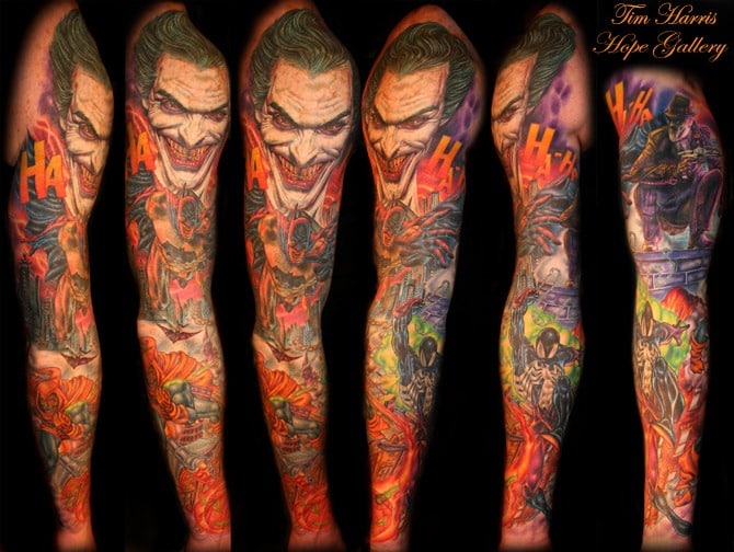 Dc comic tattoo design for men, idea 38