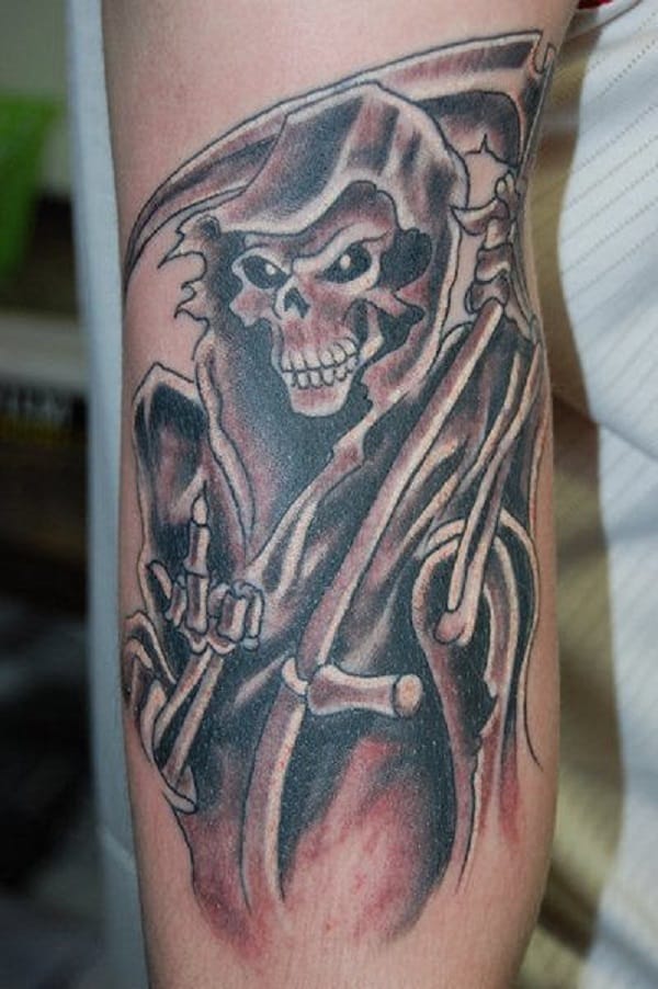 Grim reaper tattoo design for men, idea 16