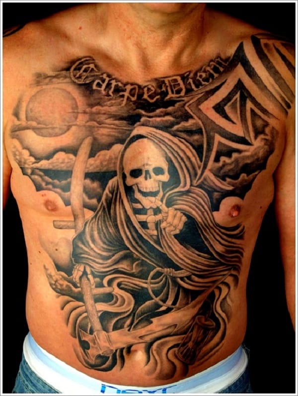 Grim reaper tattoo design for men, idea 25