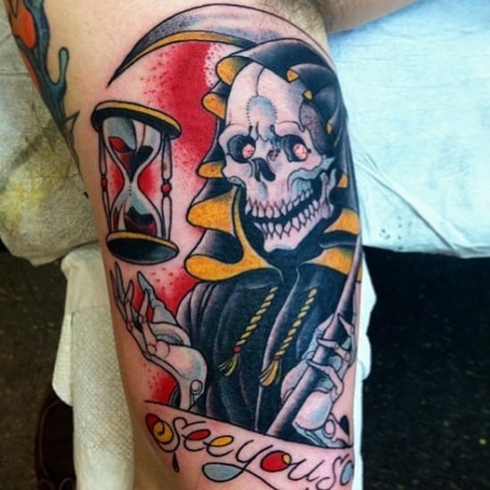 Grim reaper tattoo design for men, idea 39