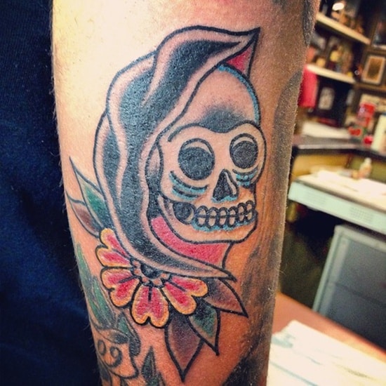 Grim reaper tattoo design for men, idea 40