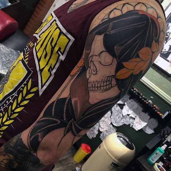 Grim reaper tattoo design for men, idea 50