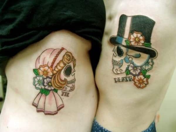 King and queen tattoo design for men, idea 46