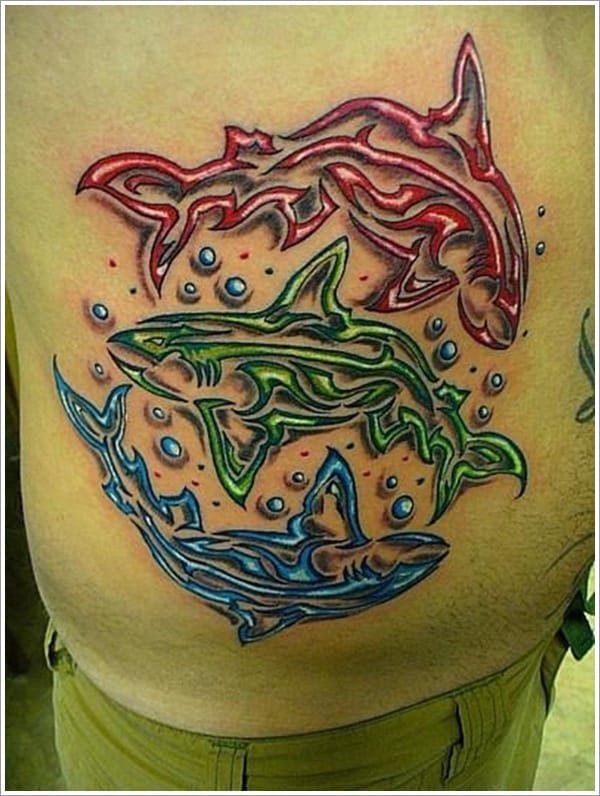 Shark tattoo design for men, idea 19
