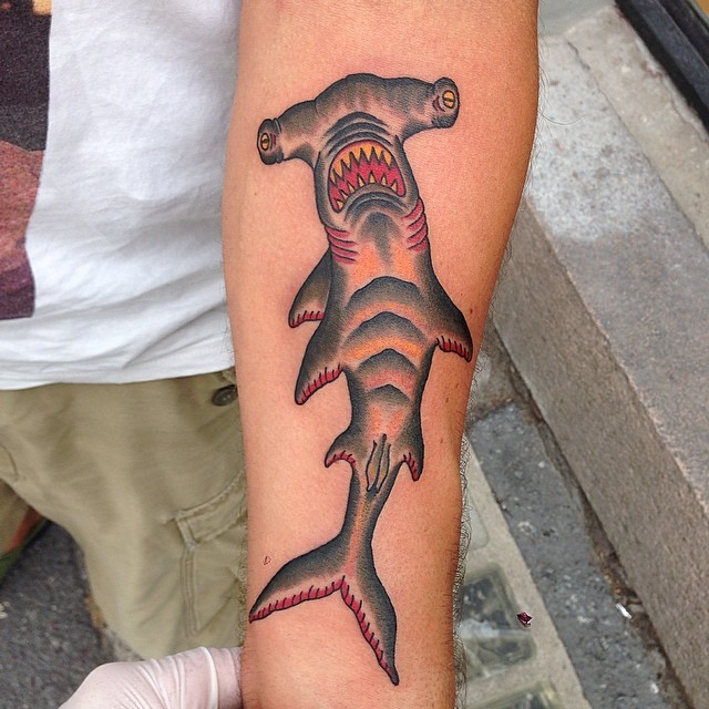 Shark tattoo design for men, idea 43
