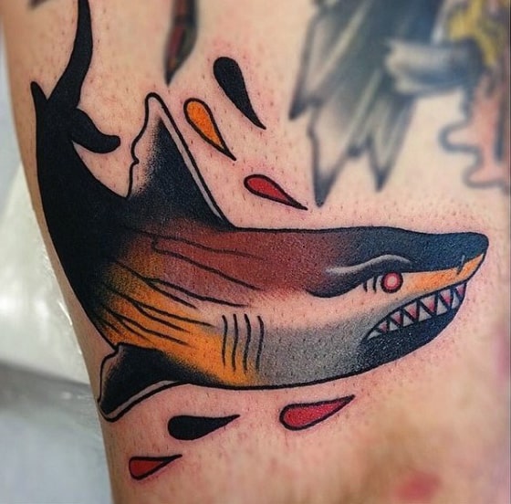 Shark tattoo design for men, idea 47