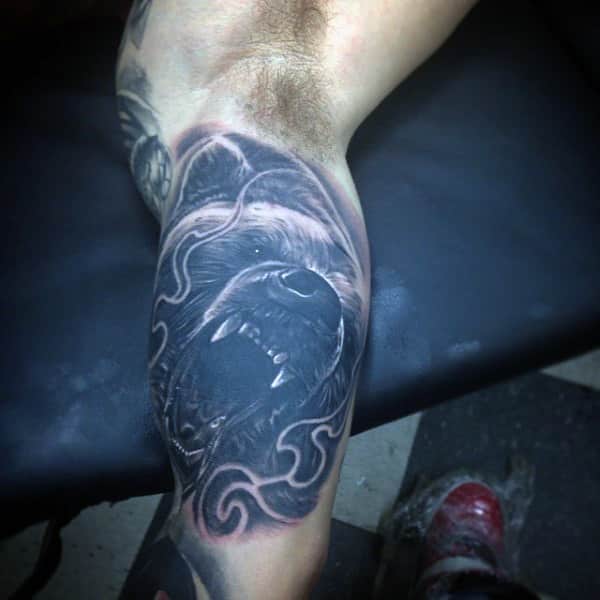 Bear tattoo design for men, idea 14