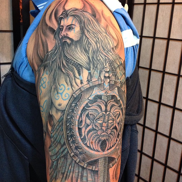 Viking tattoo design for men, idea 14
