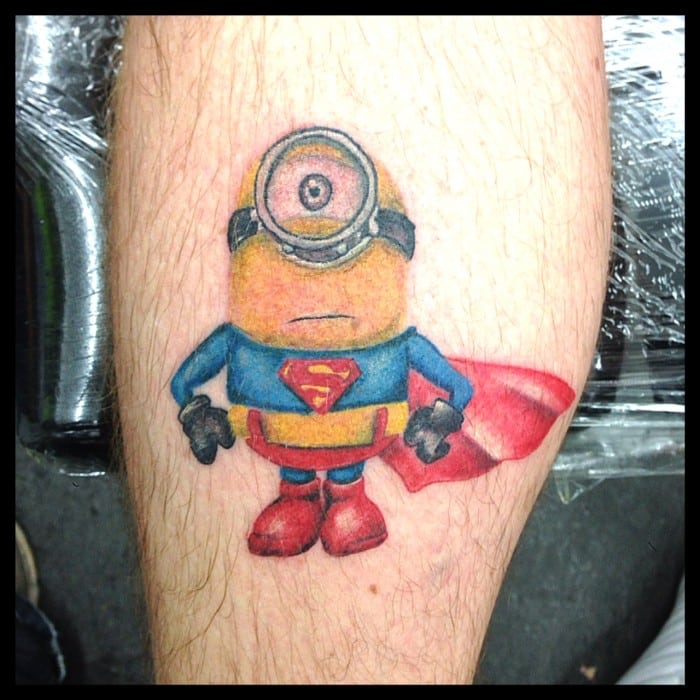 Superman tattoo design for men, idea 28